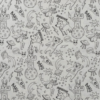 Coton - Bande dessinée à colorier en blanc