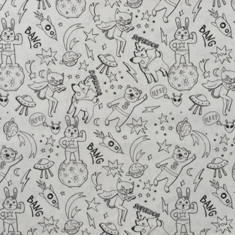 Cotton - Comic to color white