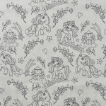 Cotton - Unicorn to color in white