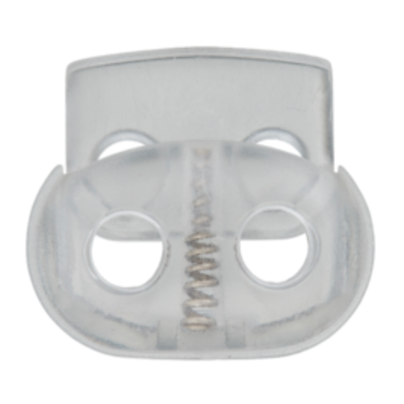 Cord stopper 2-whole transparent big