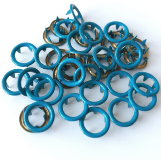 Jersey snap fasteners Ringli set of 10 dark turquoise (555)
