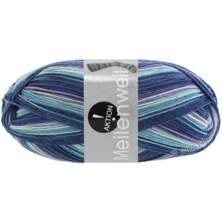 Lana Grossa - Meilenweit 100 mint/light grey/purple (2963)