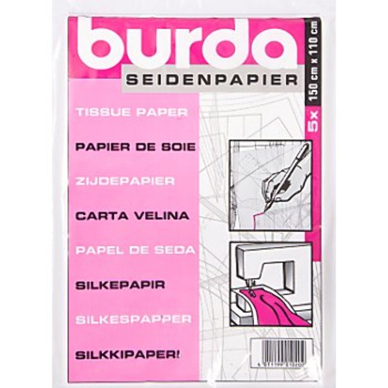 Papier à motifs en soie Burda - 5 feuilles