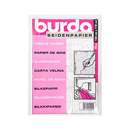 Papier à motifs en soie Burda - 5 feuilles