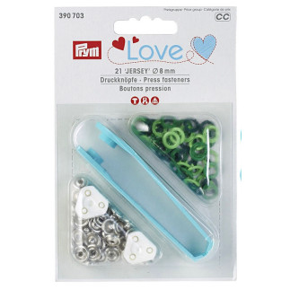 Prym Love Druckknöpfe Jersey Ringe 8mm grün