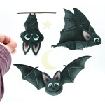 Bügelbilder - Mrs Mint Design - Fledermaus Bruce Set