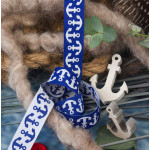 Woven ribbon - Anchor blue