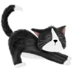 Iron-on transfers - Mrs Mint Design - Black cat