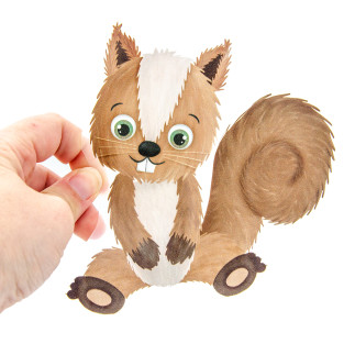 Iron-on transfers - Mrs Mint Design - Squirrel sitting