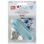 Prym Love Snap on buttons Jersey Rings 8mm blue