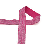 Elastic edging ribbon fuchsia glitter (qt)