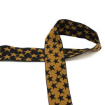 Elastic band 40mm stars caramel