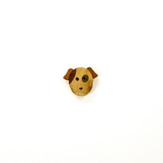 Bouton en bois 18 mm - chien