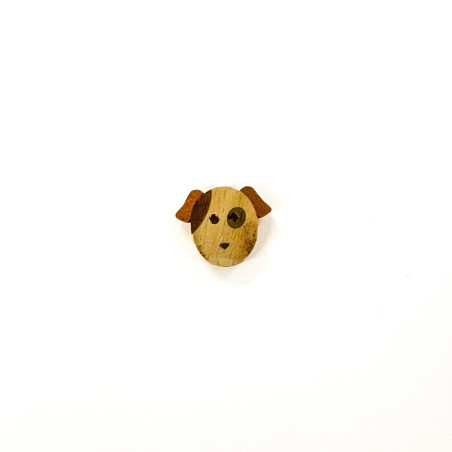 Bouton en bois 18 mm - chien