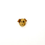 Wooden button - Dog