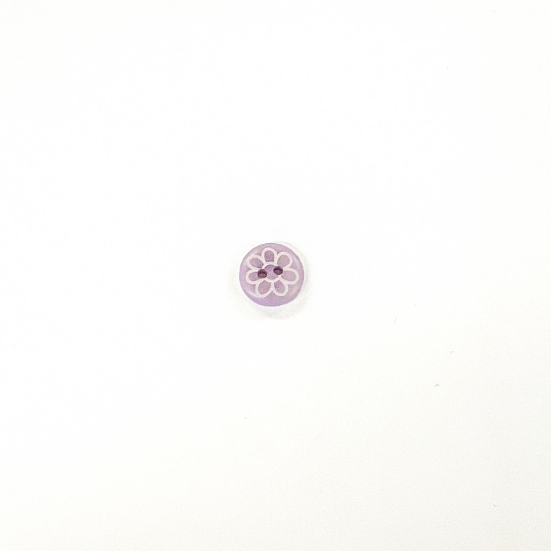 Button 12mm - Flowers lilac