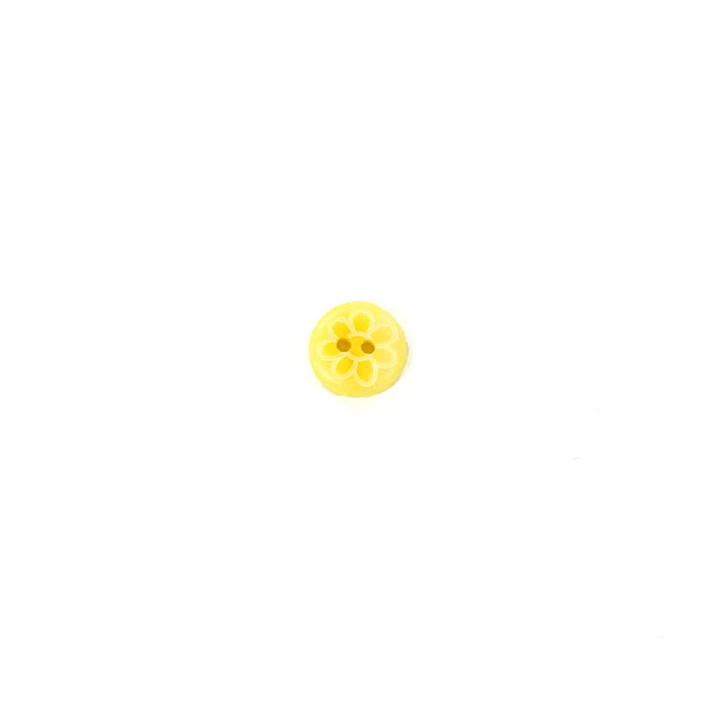 Bouton 12 mm - fleur jaune
