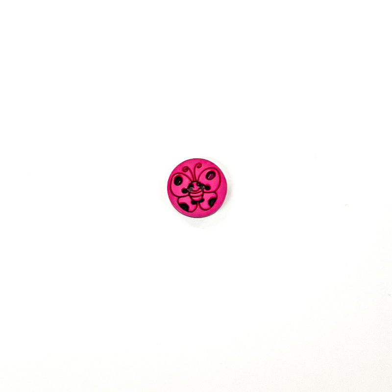 Button 15mm - Butterfly pink