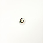 Button 15mm - Penguin white