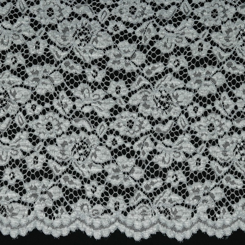 Lace fabric - Lace Border grey