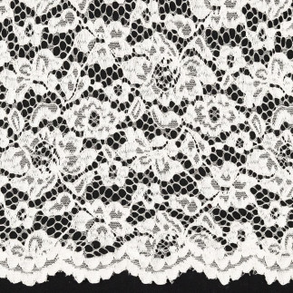 Spitzenstoff - Lace Border ivory