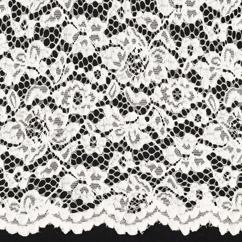 Lace fabric - Lace Border ivory