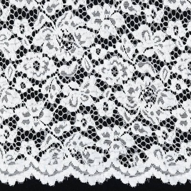 Lace fabric - Lace Border white