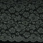 Tissu tissu de dentelle - Bordure dentelle anthracite
