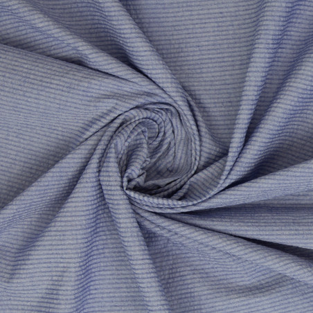 Coton seersucker - bleu foncé