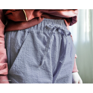 Seersucker cotton - dark blue