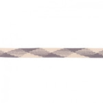 Flat cotton cord 17mm check grey-ecru