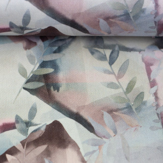 Toile - Barisa Carré Feuilles altrosa