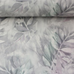 Canevas - Barisa Pastel Leaves gris clair