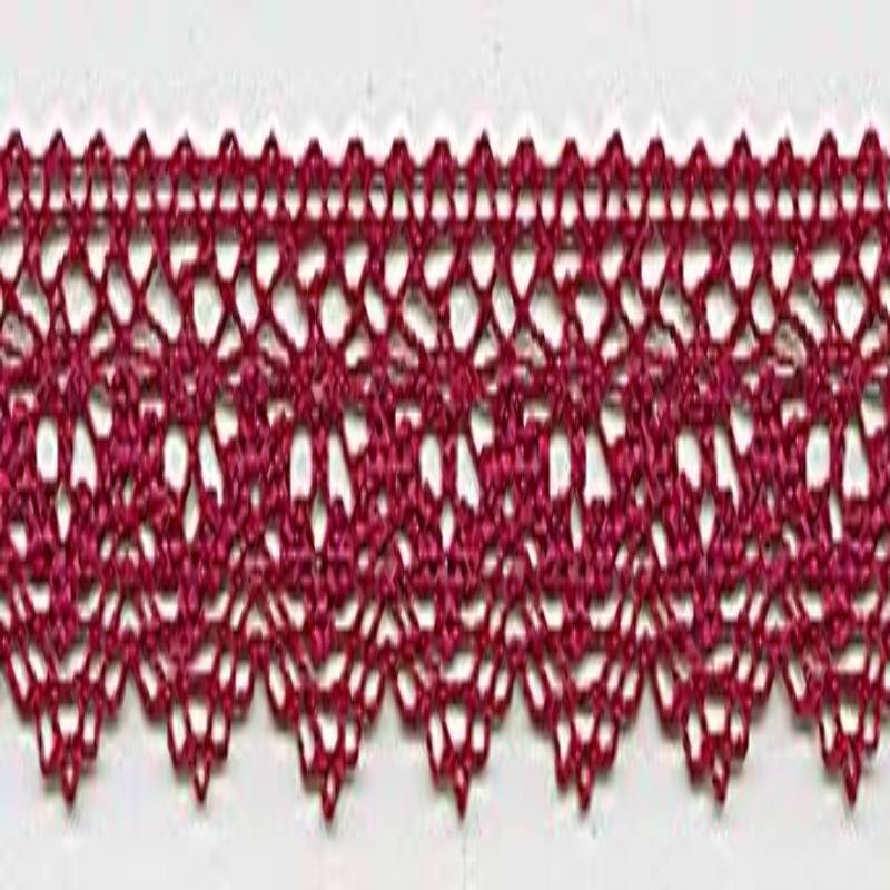 Bobbin lace 25mm dark red (w)