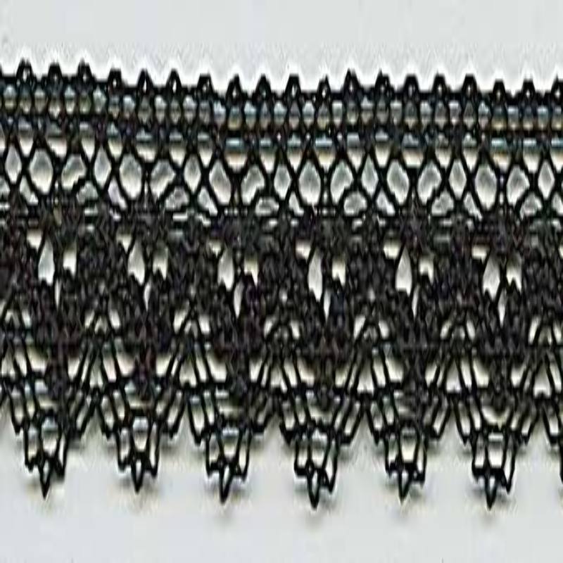 Bobbin lace 25mm black (w)