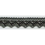 Bobbin lace 25mm black (w)