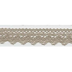 Bobbin lace 25mm taupe (w)