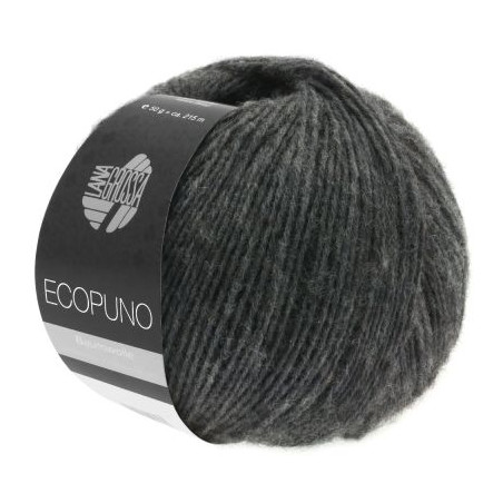 Lana Grossa - Ecopuno gris foncé (15)
