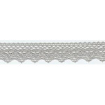 Bobbin lace 25mm grey (w)