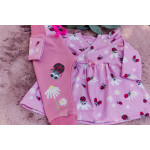 Jersey - Mrs Mint Design - Lady Dottie Flowers rosa