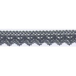 Bobbin lace 25mm anthracite (w)