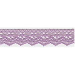 Bobbin lace 25mm purple (w)