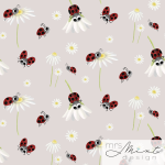 Jersey - Mrs Mint Design - Lady Dottie Flowers greige