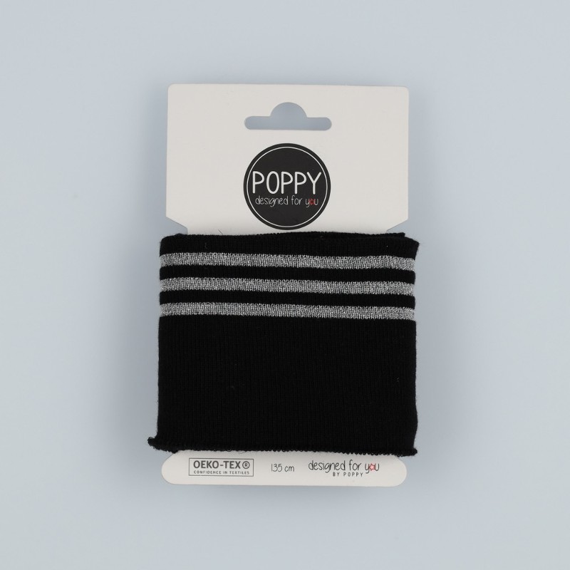 Manchette Poppy Lurex - noir / argent