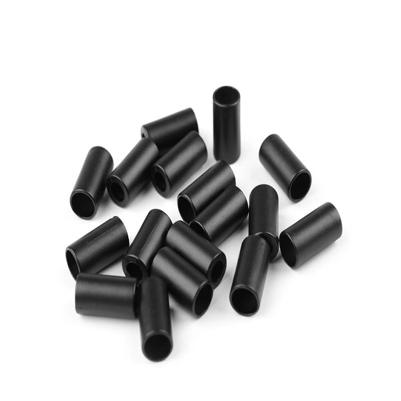 Cord end - metallic black 5.5mm