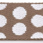 Gurtband 38mm - Dots taupe / weiss