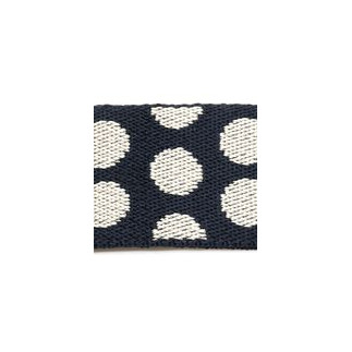 Gurtband 38mm - Dots indigo / beige