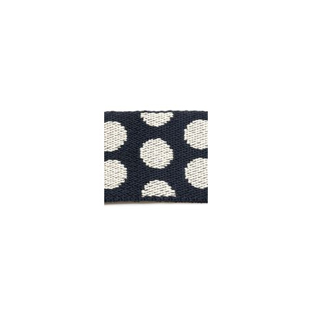 Gurtband 38mm - Dots indigo / beige