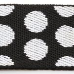 Gurtband 38mm - Dots black / white