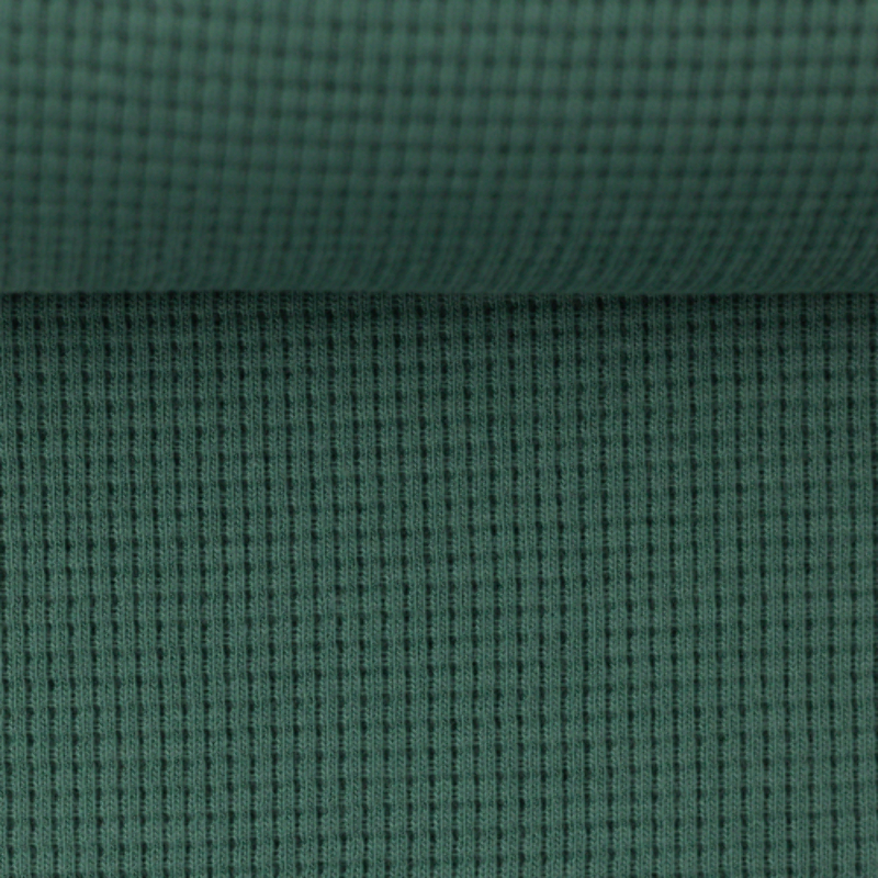 Waffle jersey Clarissa emerald (266) Waffle jersey Clarissa emerald (266)